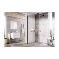 Душевое ограждение Ravak Walk In-Wall-900х2000 черный профиль, прозрачное стекло GW9W70300Z1