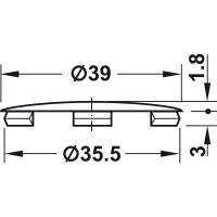 Заглушка Hafele Maxifix коричневая, D=39 мм 262.86.190