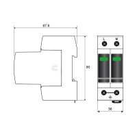 Устройство защиты от импульсных перенапряжений Citel УЗИП тип 1+2 DAC1-13S-20-275 821710222