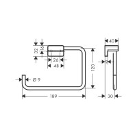 Полотенцедержатель Hansgrohe Addstoris кольцо шлифованная бронза 41754140 00000092230