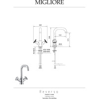 Смеситель для раковины Migliore REVERSA без слива, золото 28208
