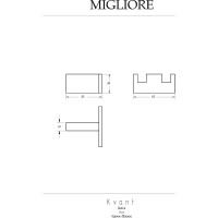 Крючок Migliore KVANT двойной, золото 30239