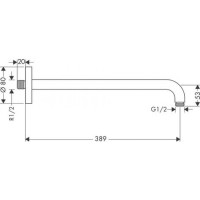 Держатель душа Hansgrohe 389 мм 27413990 00000059586