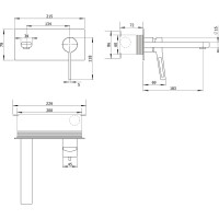 Внешняя панель для встраиваемого смесителя Wellsee ONCE! and forever 182415000