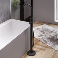 Смеситель для ванны и душа Damixa Scandinavian Pure, отдельностоящий, черный матовый 365000300