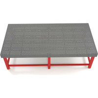 Сварочный стол Flamet 1450x2500, Optima 8 мм, подстолье с перемычками PBK-1450x2500-8
