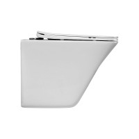 Унитаз подвесной безободковый с быстросъемным сидением с миколифтом BelBagno MARMI BB052CHR/BB052SC