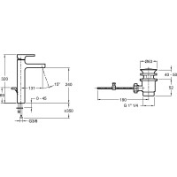 Смеситель для раковины JACOB DELAFON STRAYT высокий E37329-CP 00000041156