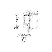 Душевая система HANSGROHE 27633700 HG Raindance Select Showerpipe S 240 1jet PowderRain 00000071055