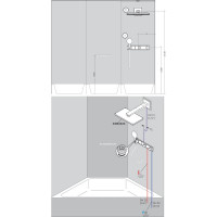 Термостат для скрытого монтажа Hansgrohe RainSelect для 2 потребителей 15355000 00046047