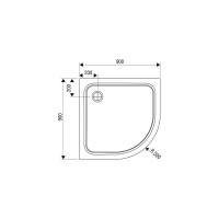 Душевой поддон Ravak Elipso Pro Chrome 90, XA247701010 00000030865