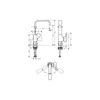 Смеситель для раковины Hansgrohe Metropol 230 шлиф.бронза 32511140 00000077261