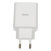 Сзу Hoco c126a pure 1xusb, 2xusb-c, 3а, pd40w, qc3.0, gan (белый) 0L-00058909