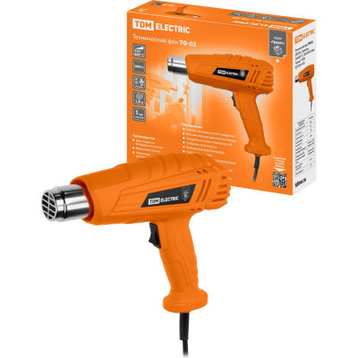 TDM Технический фен ТФ-03, 2000 Вт, 2 режима, 350/600 C, 300/500 л/мин, 