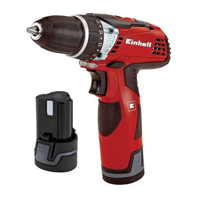 Einhell Дрель аккумуляторная TE-CD 12 Li, 12В,2ск,30Нм,2x2.0 Ач,вставной акк,кейс E-box 4513619