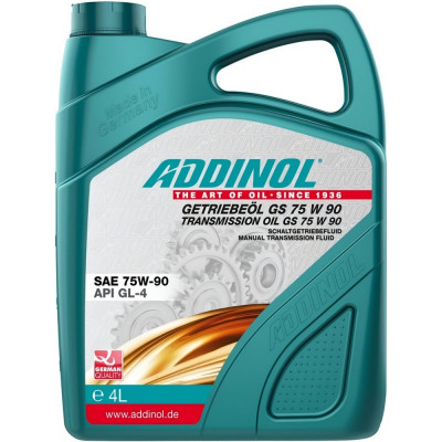 Трансмиссионное масло Addinol GETRIEBEOL GS SAE 75W-90 4Л 4014766250216