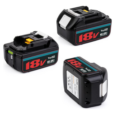 TopOn Аккумулятор для makita bl1860b 18v 6.0ahh (li-ion) pn: 197422-4 TOP-PTGD-MAK-18-6.0