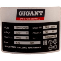 Gigant Professional Cверлильная машина EDM-205B