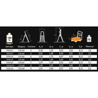 Алюминиевая стремянка Вихрь СА 1х9 73/5/1/6