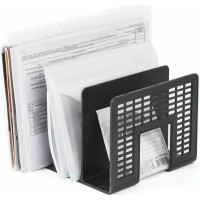 Лоток-сортер для бумаг BRAUBERG "Radikal", 3 отделения, 207х212х165 мм, сетчатый, черный 235364