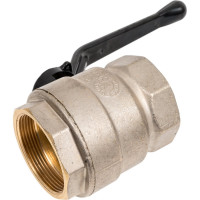 Шаровой кран LD латунь никель Pride Ду 50 Ру25 ВР полнопроходной 007-7980