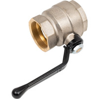 Шаровой кран LD латунь никель Pride Ду 50 Ру25 ВР полнопроходной 007-7980