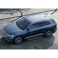 Пороги на автомобиль Rival Bmw-Style круг для Volkswagen Touareg III 2018-н.в., 193 см, 2 шт., алюминий D193AL.5806.1