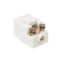Вставка Keystone LANMASTER TV-розетка, винтовое соединение, белая LAN-OK-TV/S-WH