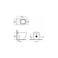 Напольный безободковый унитаз HATRIA NEXT RIMLESS белый, система крепления в комплекте Y3AY01
