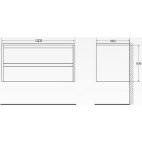 Подвесная база под раковину BelBagno KRAFT-1200-2C-SO-RT Rovere Tabacco