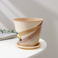 Горшок для цветов Доляна Каракум 0.8 л, бежевый 7306163