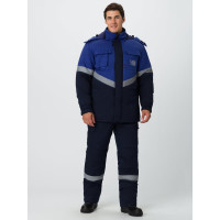 Зимний костюм Факел Эксперт-Антистат МВО темно-синий/васильковый, р. 44-46; 182-188 87468135.002