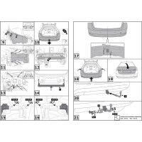 Фаркоп разборный для Skoda Octavia A7, A8 2013-2020, 2020-н.в., шар A, 2000/75 кг BERG F.5113.001