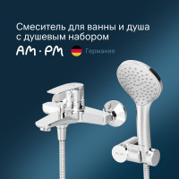Смеситель AM.PM Gem для ванны/душа, душевой набор F90A15000