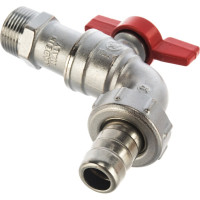 Шаровой водоразборный кран Giacomini R620 латунь, со штуцером, бабочка 107-0439