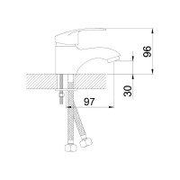 Смеситель для умывальника Антей Европа d35 107024-ANT