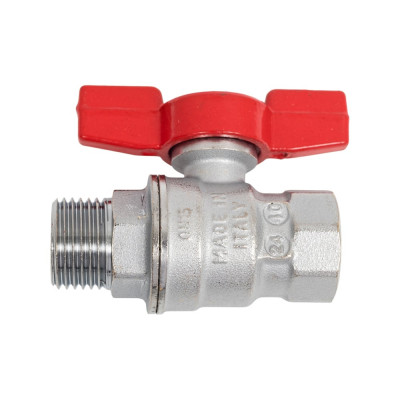 Шаровой кран Giacomini латунь хром R854 15 Ру35 ВР/НР бабочка R854X023 007-5501