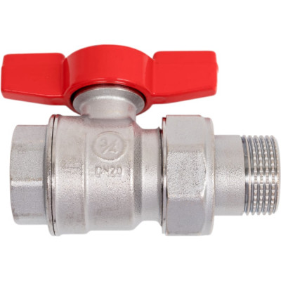 Шаровой кран Giacomini R859 латунь, хром, Ду 20, Ру 35, ВР/американка 107-4287