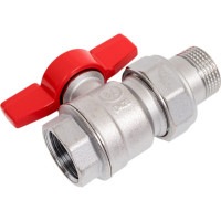 Шаровой кран Giacomini R859 латунь, хром, Ду 20, Ру 35, ВР/американка 107-4287