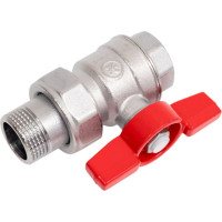 Шаровой кран Giacomini R859 латунь, хром, Ду 20, Ру 35, ВР/американка 107-4287