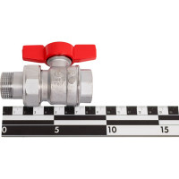 Шаровой кран Giacomini R859 латунь, хром, Ду 20, Ру 35, ВР/американка 107-4287