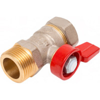 Шаровой кран Giacomini R254 латунь, никель, Ду 20, Ру16, НР/накидная гайка, флажок R254PX014 107-4887