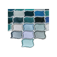 Комплект полимерной 3D плитки LAKO 30.5х30.5 см, 5 штук, Сине-серая мозаика LKD-AMZ018