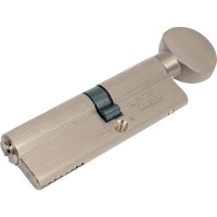 Ключевой цилиндр MSM 40+50 мм, матовый никель, ключ-вертушка CW40/50mm SN
