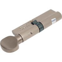 Ключевой цилиндр MSM 40+50 мм, матовый никель, ключ-вертушка CW40/50mm SN