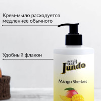 Увлажняющее крем-мыло Jundo Премиум Манговый щербет с гиалуроновой кислотой, 500 мл 4903720020289