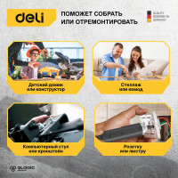 Аккумуляторная отвертка с прямой ручкой DELI DL-DP04-E1B2 102989