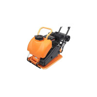 Бензиновая виброплита AktiTool 6,5 л.с., сила удара 13 кН, 540x420 мм, бак, колеса, коврик AT-C90TWC