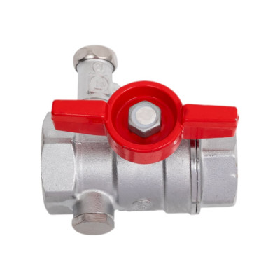 Шаровой кран Giacomini R251S латунь, со спускником, хром, Ду 25, Ру 42, ВР, G3/4 107-0120