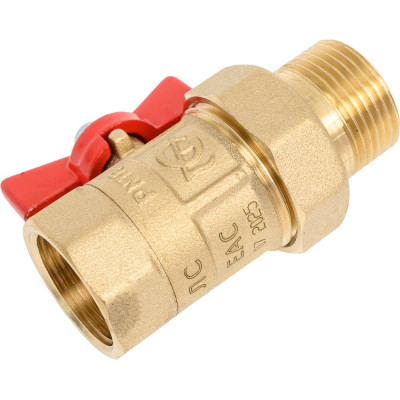 Шаровой кран ГАЛЛОП ПРАКТИК латунь 132 Ду20 Ру16 внутренняя/американка, бабочка  103261 107-6093